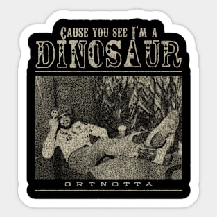 Vintage Dinosaur Hank Williams J Sticker